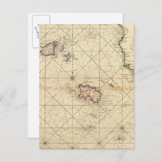 Jersey, Guernsey Postkarte (Vorne/Hinten)