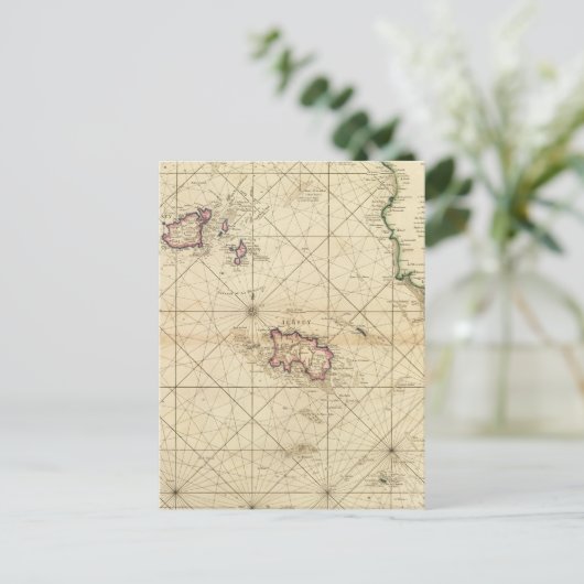 Jersey, Guernsey Postkarte (Stehend Vorderseite)