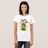 Jersey-Kuh im Gras T-Shirt (Vorne ganz)
