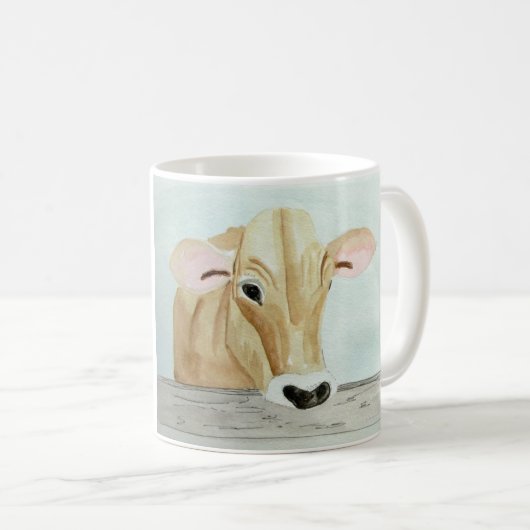 Jersey-Kuh und "Bedarfs-Creme? ' Kaffeetasse (VorderseiteRechts)