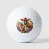 Jersey Kuh und Calf Wildblume Golfball (Vorderseite)