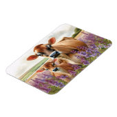 Jersey Kuh und Kalb Wildblume flexibel Magnet (Linke Seite)