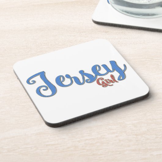 Jersey-Mädchen-Diamantentwurf Untersetzer (Linke Seite)