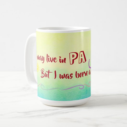 Jersey-Mädchen einmal u. immer Kaffeetasse (Vorderseite Links)