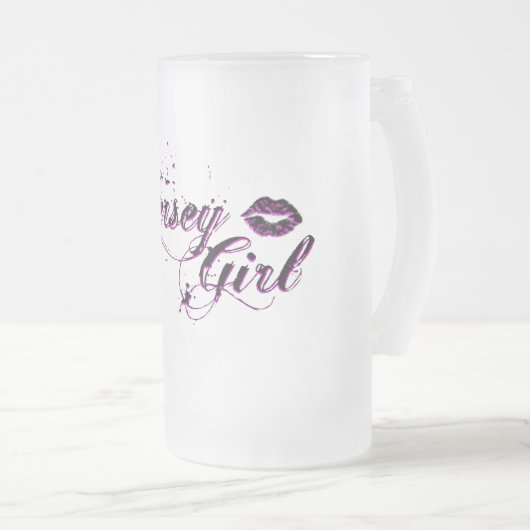 Jersey-Mädchen-mattierte Tasse (VorderseiteRechts)