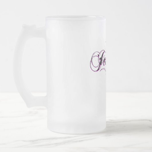 Jersey-Mädchen-mattierte Tasse (Links)