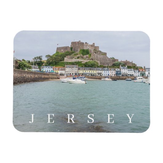 Jersey Mont Orgueil Castle view Kühlschrankmagnet Magnet (Horizontal)