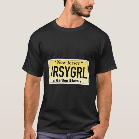 Jersey New Jersey License Plate T-Shirt (Vorderseite)