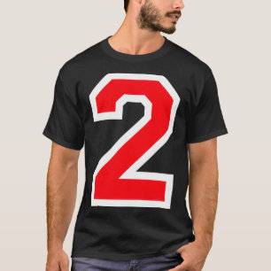 Jersey Nummer 2 Zwei Athletic Style Sports Player T-Shirt