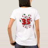 Jersey-Nummer auf der Gruppe der roten grünen Fußb T-Shirt (Rückseite)