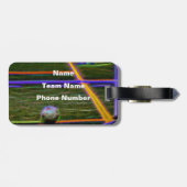 Jersey-Nummer, Fußball-Grafik, Bag-Name-Tag Gepäckanhänger (Rückseite horizontal)