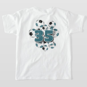 Jersey-Nummer in der Gruppe der aquamarinen Fußbal T-Shirt