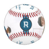 Jersey-Nummer | Monogramm des blauen Abschlusses Baseball (Rückseite)