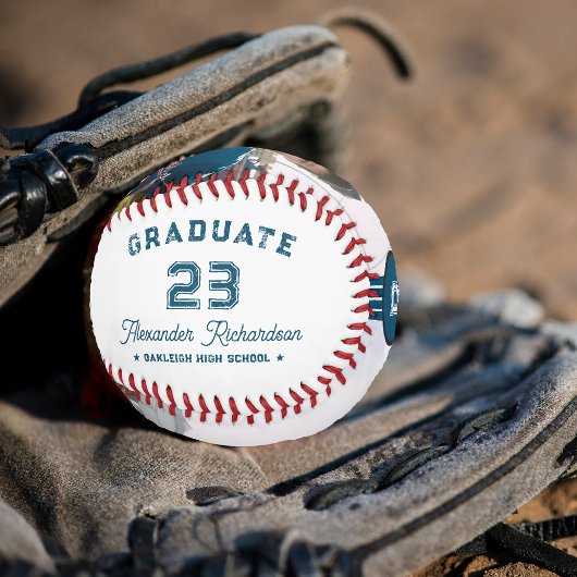 Jersey-Nummer | Monogramm des blauen Abschlusses Baseball