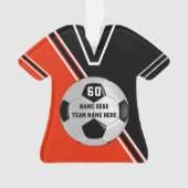 Jersey Personalisiert Soccer Ornaments Orange, Whi Ornament (Vorderseite)