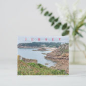 Jersey Portelet Bay View Postkarte (Stehend Vorderseite)