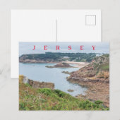 Jersey Portelet Bay View Postkarte (Vorne/Hinten)