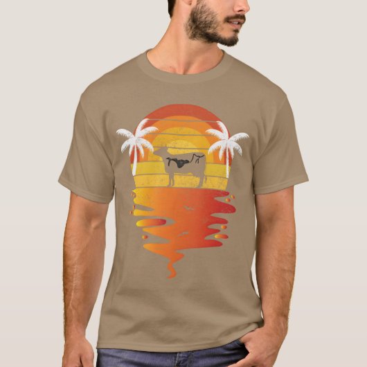 Jersey shirt 70s vintage retro sunset Cows girl (Vorderseite)