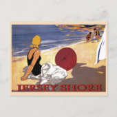 Jersey Shore Beach Family Bathing Postkarte (Vorderseite)