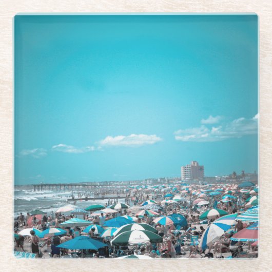 Jersey Shore Beachy Glasuntersetzer (Vorderseite)