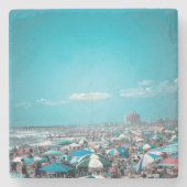 Jersey Shore Beachy Steinuntersetzer (Vorderseite)