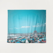 Jersey Shore Coastal Beach Art Tapestry Wandteppich (Vorderseite (Horizontal))