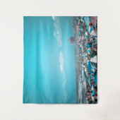 Jersey Shore Coastal Beach Art Tapestry Wandteppich (Vorderseite)