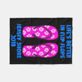 Jersey Shore Family Vacation 2018 Group  Fleecedecke (Vorderseite (Horizontal))