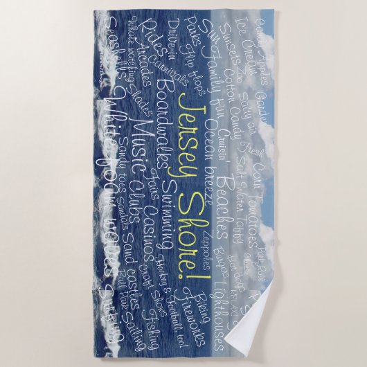 Jersey Shore Fun Things to Do Strandtuch (Vorderseite)