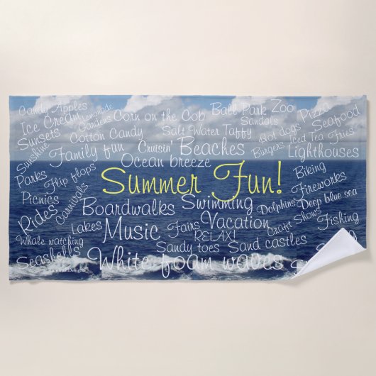 Jersey Shore Fun Things to Do Strandtuch (Vorderseite)