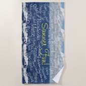 Jersey Shore Fun Things to Do Strandtuch (Vorderseite)