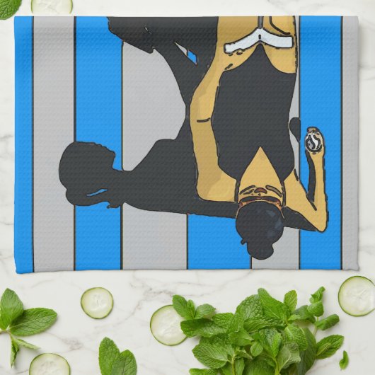 Jersey Shore, Gal on Beach Handtuch (Gefaltet)