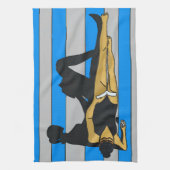 Jersey Shore, Gal on Beach Handtuch (Vertikal)