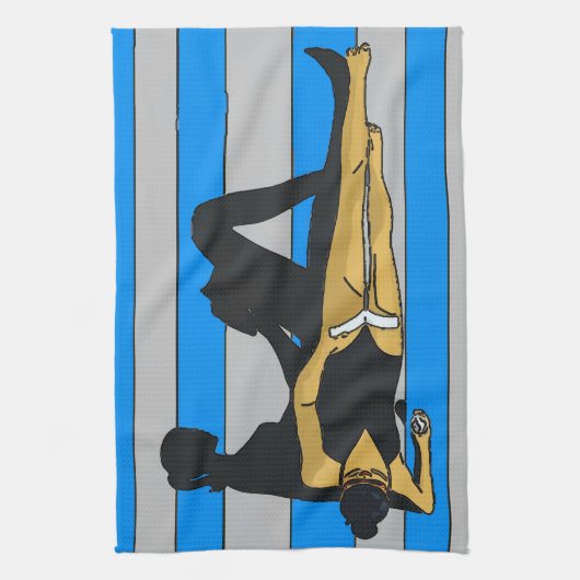 Jersey Shore, Gal on Beach Handtuch (Vertikal)