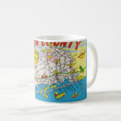 Jersey Shore Illustriert Map Kaffeetasse (VorderseiteRechts)