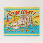 Jersey Shore Illustriert Map Puzzle (Horizontal)