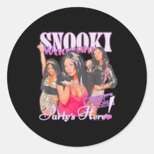 Jersey Shore Party hier Snooki Vintage Reality-TV Runder Aufkleber