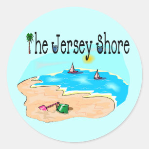 Jersey Shore Runder Aufkleber