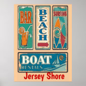 Jersey Shore Signs ändern oder bearbeiten Text Poster (Vorne)