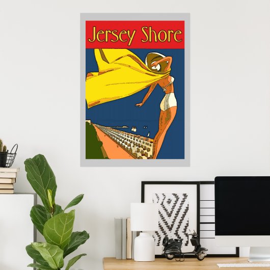 Jersey Shore Vintag Style Poster (Heimbüro)