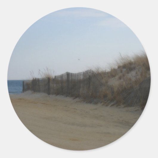 Jersey Shore * Weicher Strand Runder Aufkleber (Vorderseite)