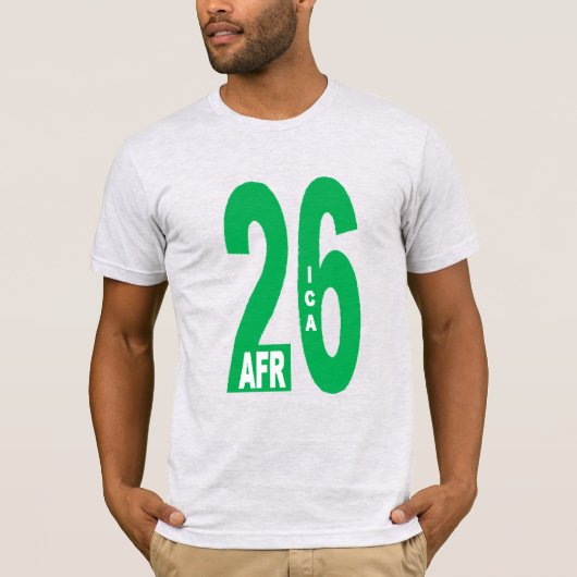 Jersey Short Sleeve T-Shirt ash DESIGN AFRICA 26 (Vorderseite)