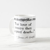 Jersey-Sperren-Denkmal-/Garfield-Zitat Kaffeetasse (Vorderseite Links)