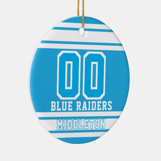 Jersey Sport Style | DIY Text | Baby Blue 2 Keramikornament (Rechts)