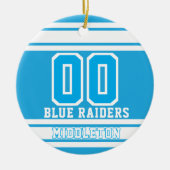 Jersey Sport Style | DIY Text | Baby Blue 2 Keramikornament (Vorne)