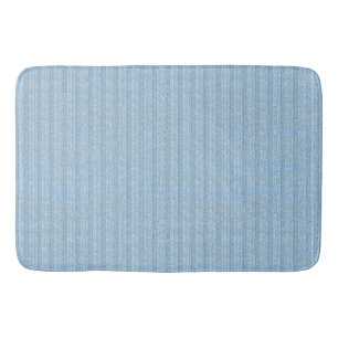 Jersey-Streifenmuster in Babyblau Badematte