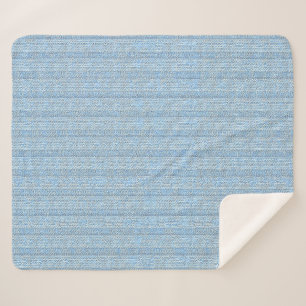 Jersey-Streifenmuster in Babyblau Sherpadecke