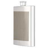 Jersey-Streifenmuster in sanftem Beige Flachmann (Links)
