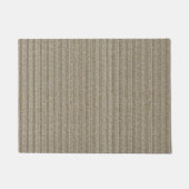 Jersey-Streifenmuster in sanftem Beige Fußmatte (Vorderseite)