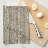 Jersey-Streifenmuster in sanftem Beige Geschirrtuch (Viertel Falte)